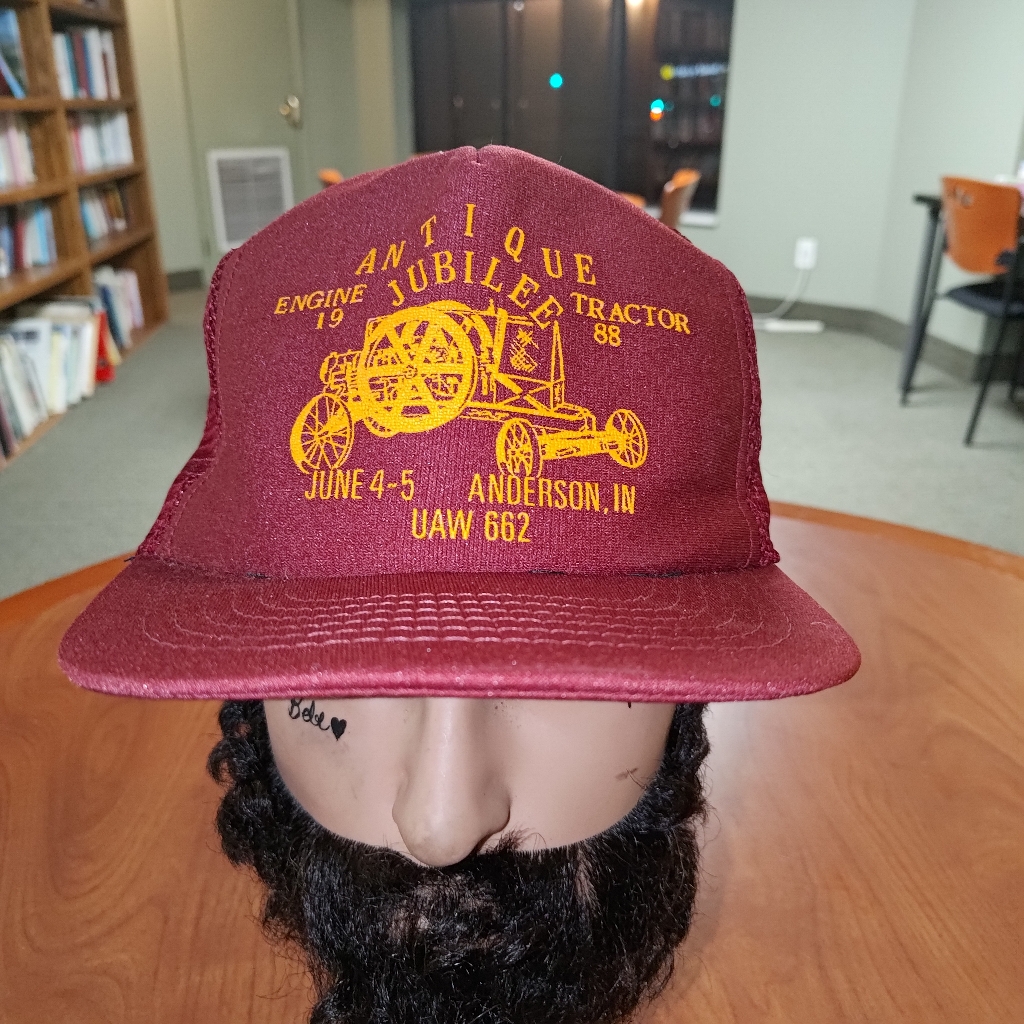Vtg Antique Jubilee Engine Tractor Trucker Mesh Snapback Cap Hat